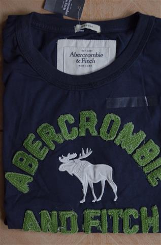Hình Áo crew neck Abercrombie màu xanh navy AF-T02