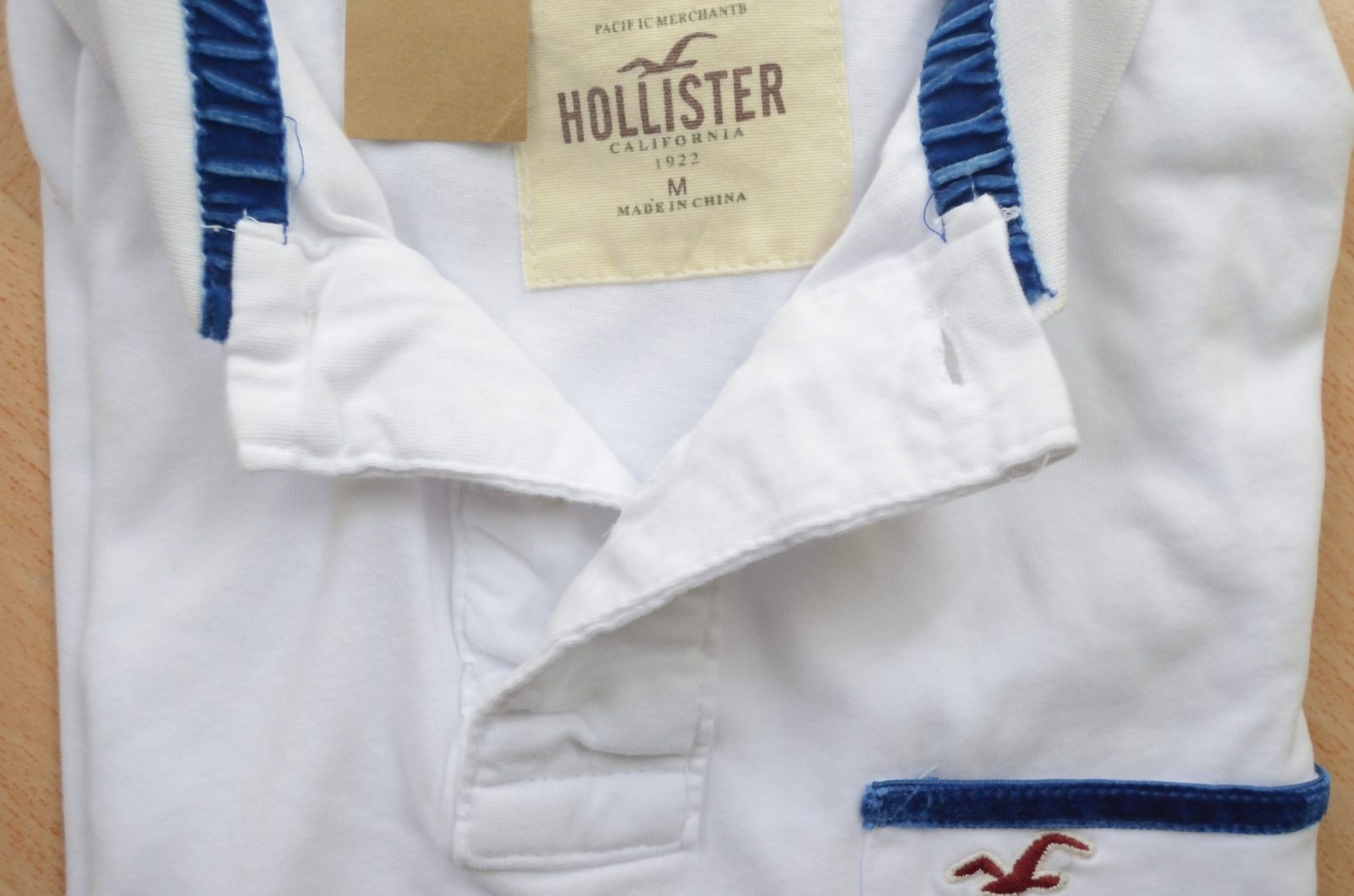 Hình Áo polo hollister trắng nhập khẩu cao cấp HCO-P28