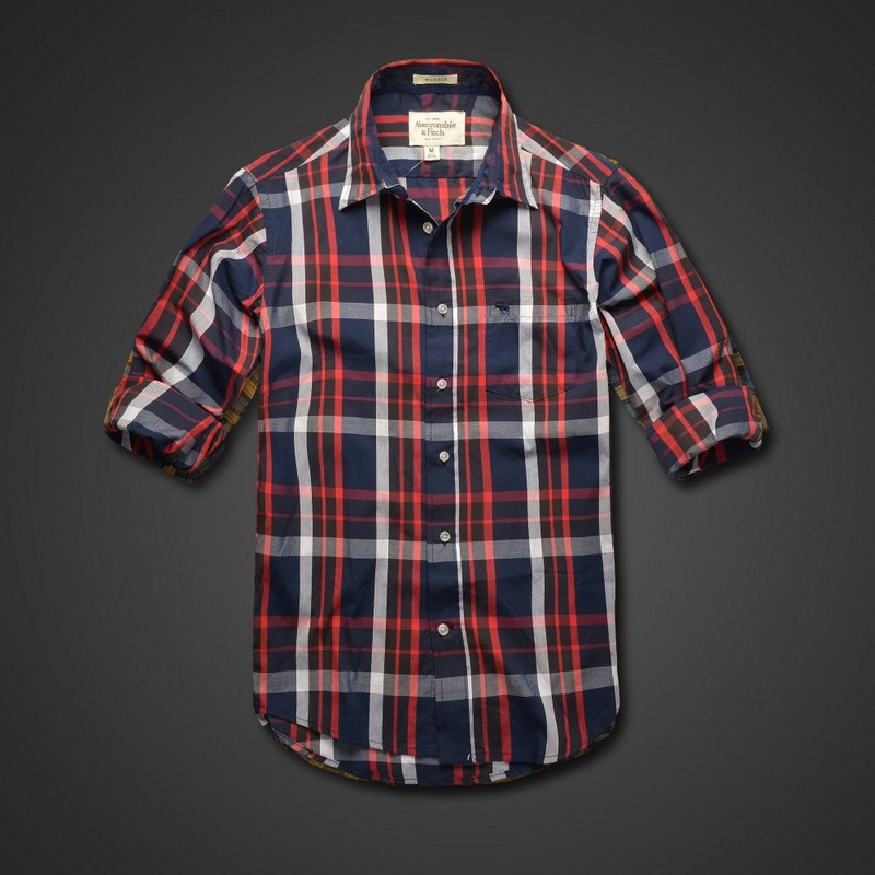 Hình Áo sơmi caro nam Abercrombie & Fitch Plaid Twill Shirt AF-SM08