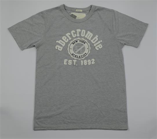 áo thun nam cổ tròn màu xám Abercrombie