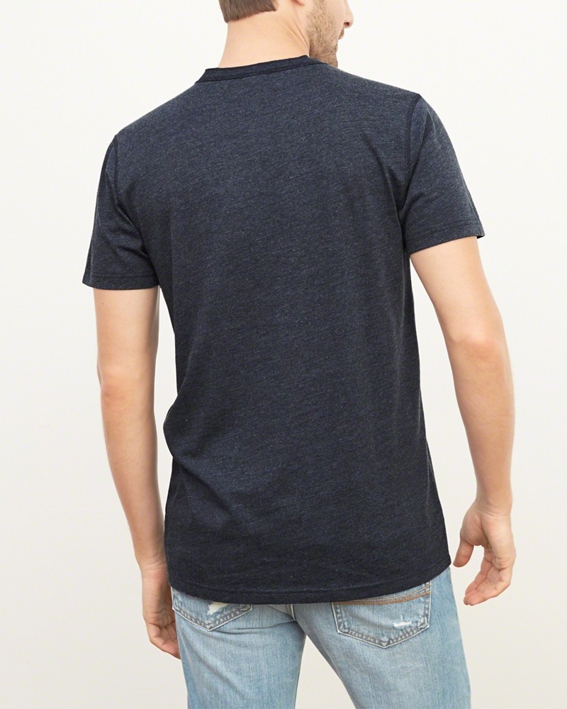 Hình Áo thun cổ trụ nam Abercrombie Muscle Fit Henley AF-CT09