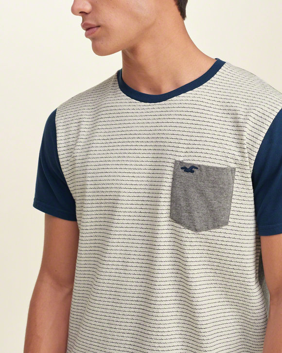 Hình Áo thun nam Hollister Co Textured Contrast Tee HCO-TS02