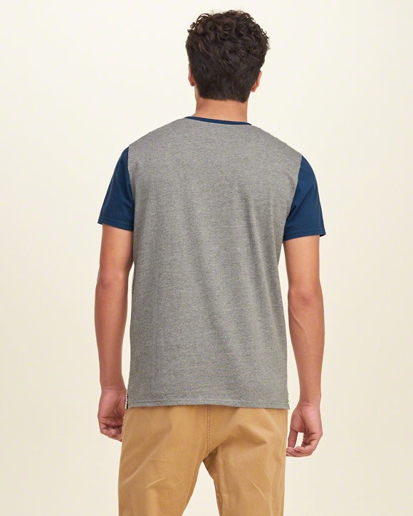Hình Áo thun nam Hollister Co Textured Contrast Tee HCO-TS02