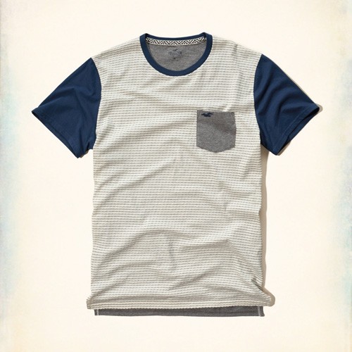Hình Áo thun nam Hollister Co Textured Contrast Tee HCO-TS02