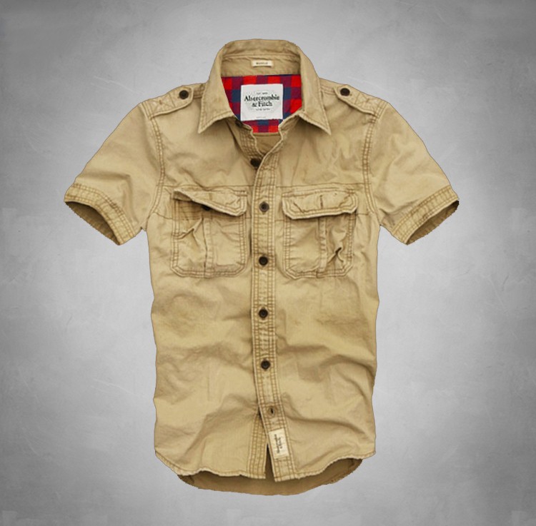 Hình Áo sơmi nam Abercrombie Military Button-Up Shirt AF-SM10