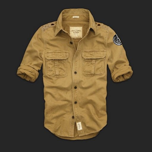 Hình Áo sơmi nam Abercrombie Military Button Shirt AF-SM12
