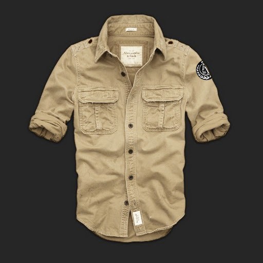 Hình Áo sơmi nam Abercrombie Military Button-Up Shirt AF-SM13