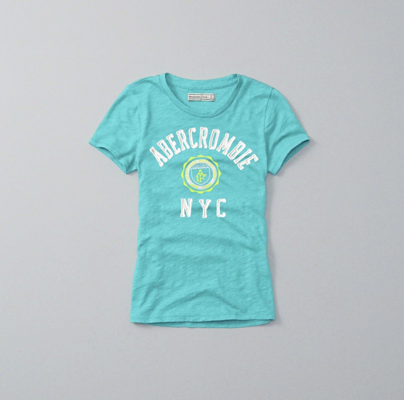 Hình Áo thun nữ Abercrombie Applique Logo Graphic Tee AF-NT68