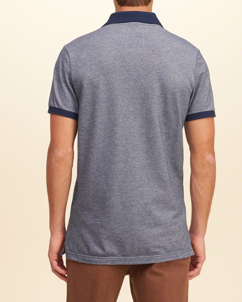 Hình Áo thun nam cổ bẻ Hollister Textured Pique Polo HCO-P40