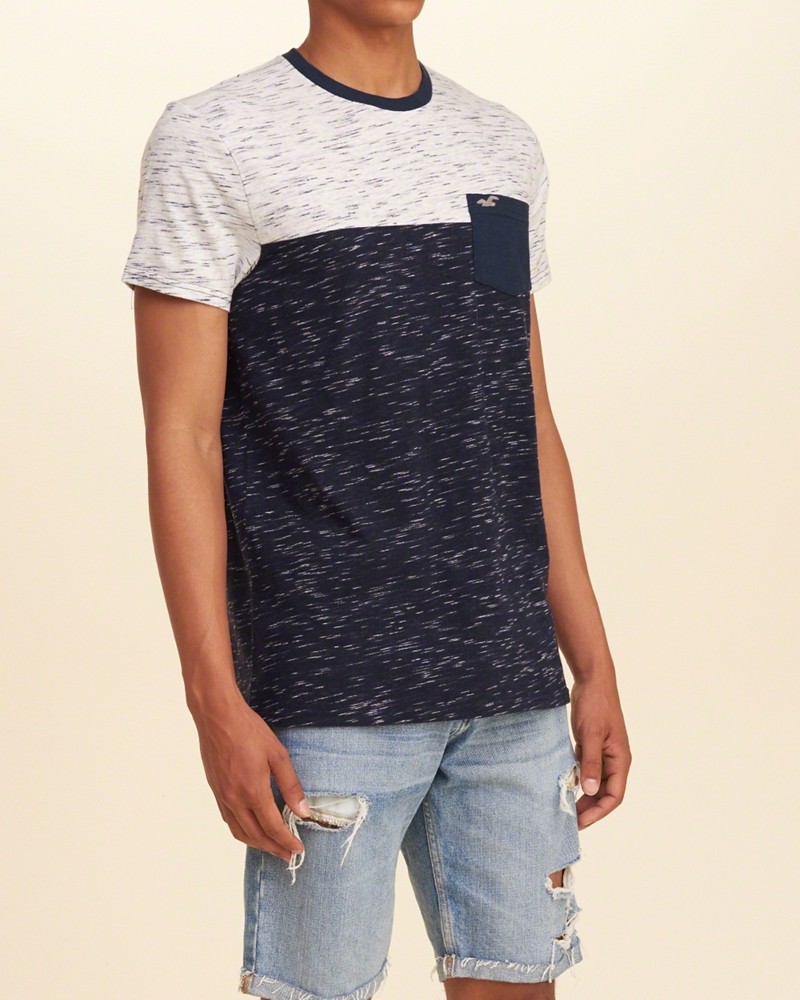 Hình Áo thun nam Hollister Textured Colorblock Tee HCO-T109
