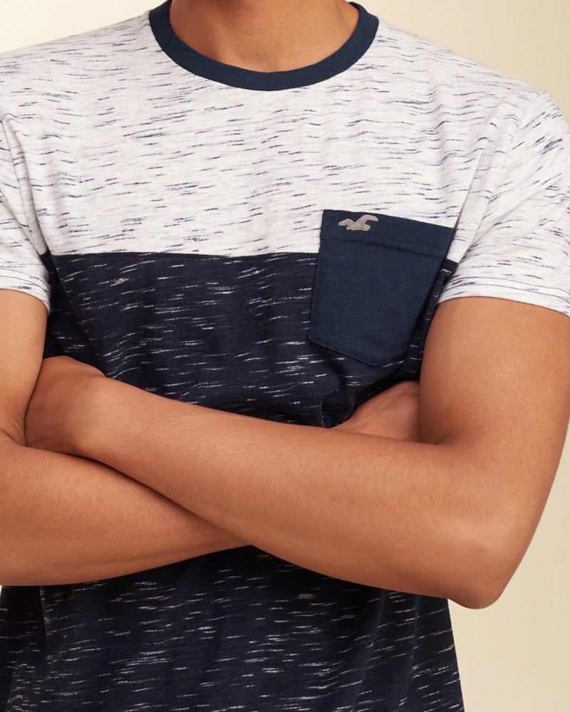 Hình Áo thun nam Hollister Textured Colorblock Tee HCO-T109