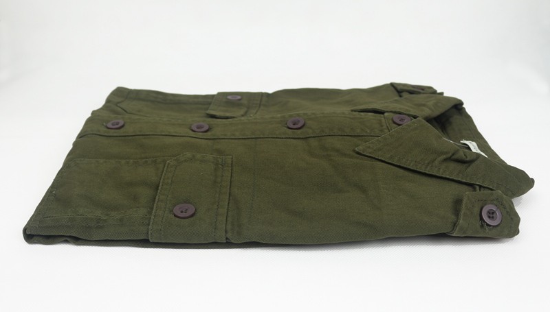 Hình Áo sơmi khaki nam Abercrombie Military Button AF-SM16