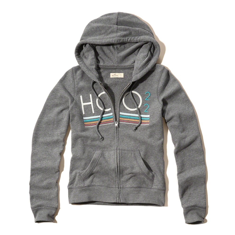 Hình Áo khoác nữ Hollister Logo Graphic Terry Hoodie HCO-NK05