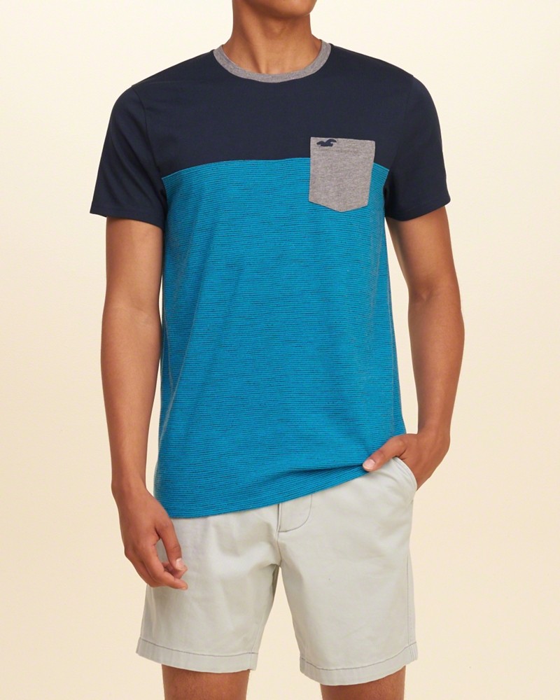 Hình Áo thun nam Hollister Textured Colorblock Tee HCO-T119