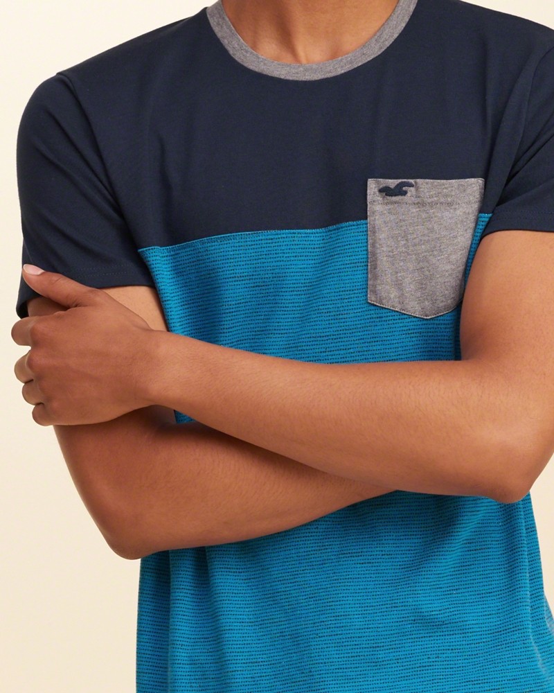 Hình Áo thun nam Hollister Textured Colorblock Tee HCO-T119