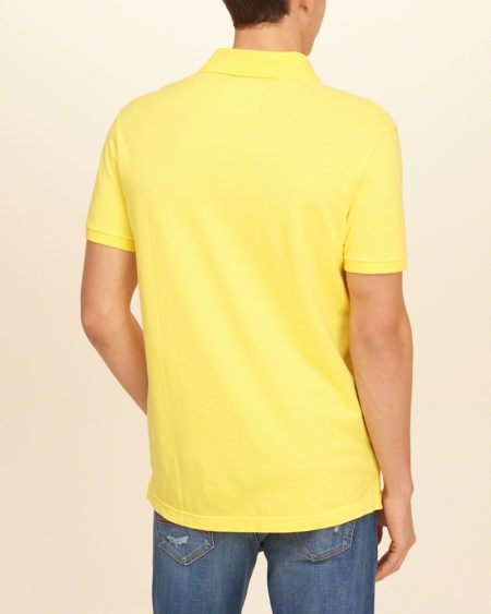 Hình Áo thun nam Hollister HCO-P44 Stretch Pique Polo Yellow