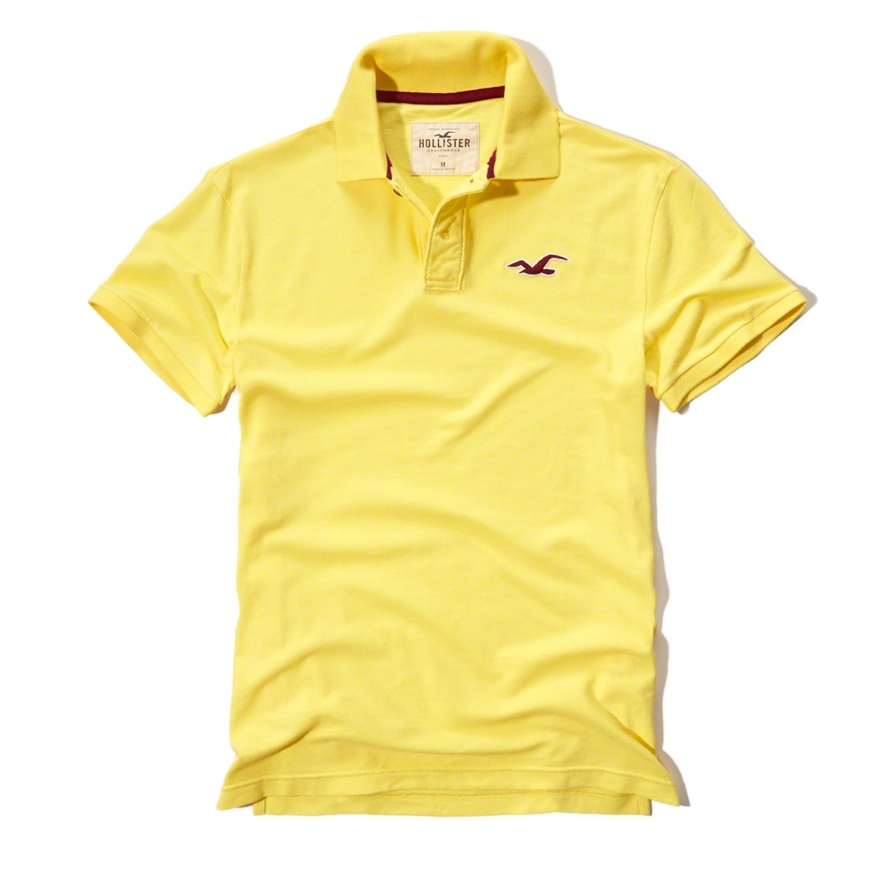 Hình Áo thun nam Hollister HCO-P44 Stretch Pique Polo Yellow