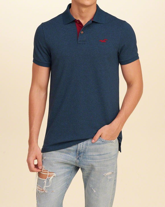 Hình Áo thun nam Hollister HCO-P49 Stretch Pique Polo