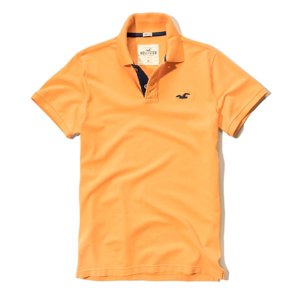 HCO-P51-S-290-Yellow - Stretch Pique Polo-ao-thun-nam-hollister-mau-vang-nghe