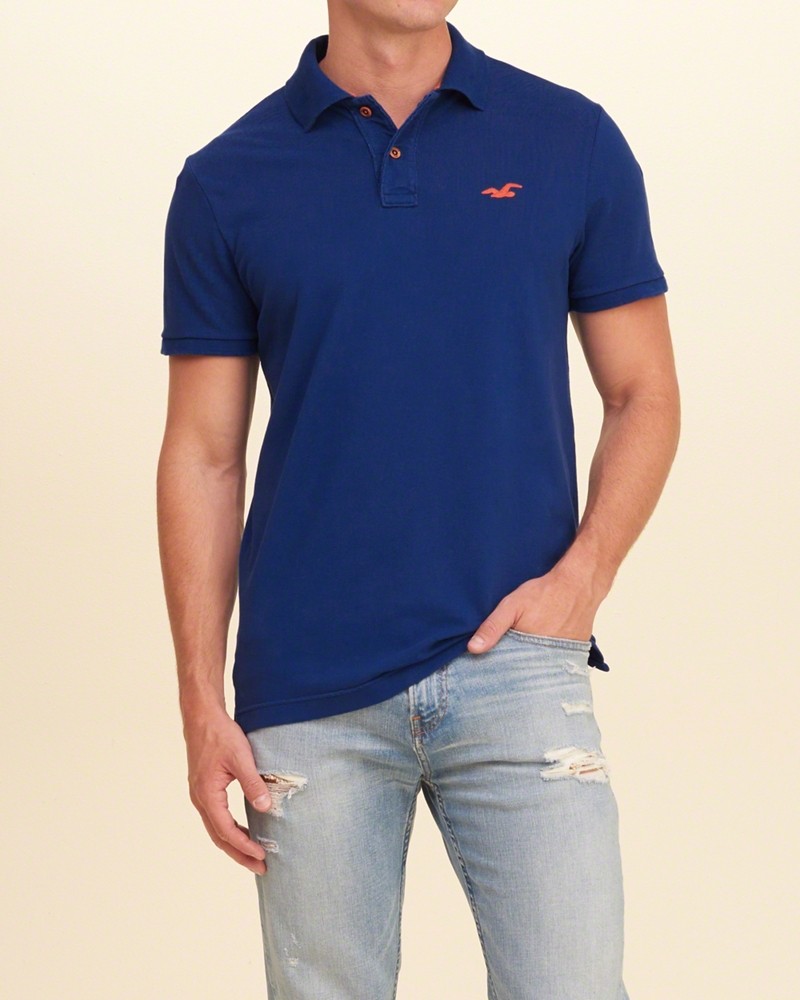 Hình Áo thun nam Hollister HCO-P55 Stretch Pique Polo