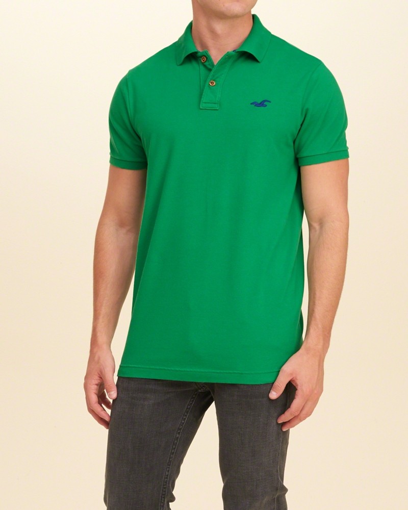 Hình Áo thun nam Hollister HCO-P59 Stretch Pique Polo