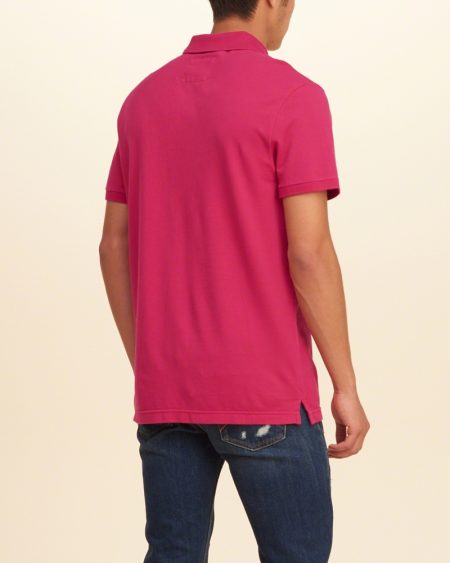 Hình Áo thun nam cổ bẻ Hollister Contrast Icon Polo HCO-P65 Pink