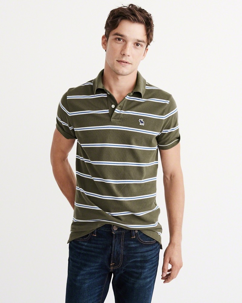 Hình Áo thun polo Abercrombie & Fitch AF-PS12 Striped Polo