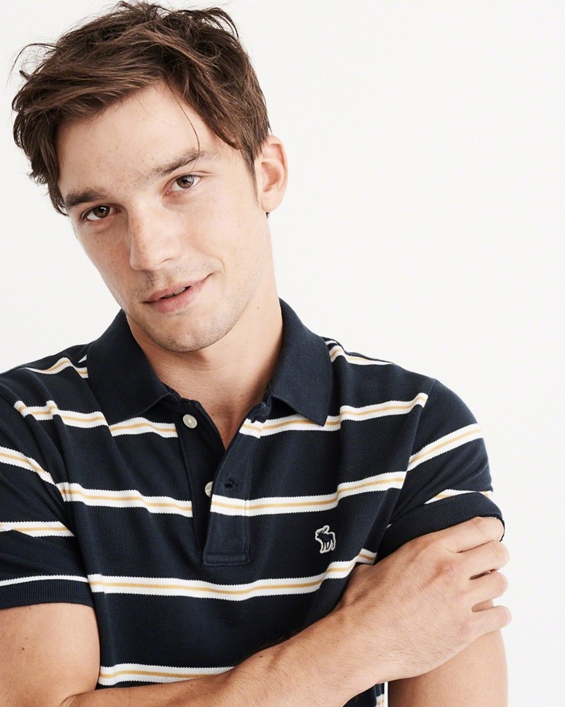 Hình Áo thun polo Abercrombie & Fitch AF-PS13 Striped Polo