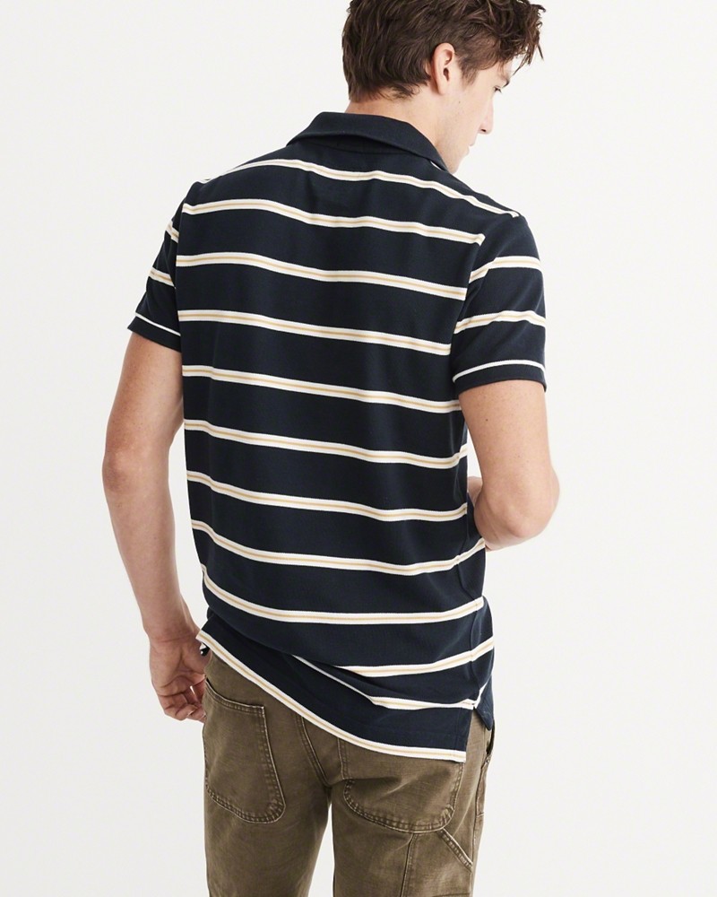 Hình Áo thun polo Abercrombie & Fitch AF-PS13 Striped Polo
