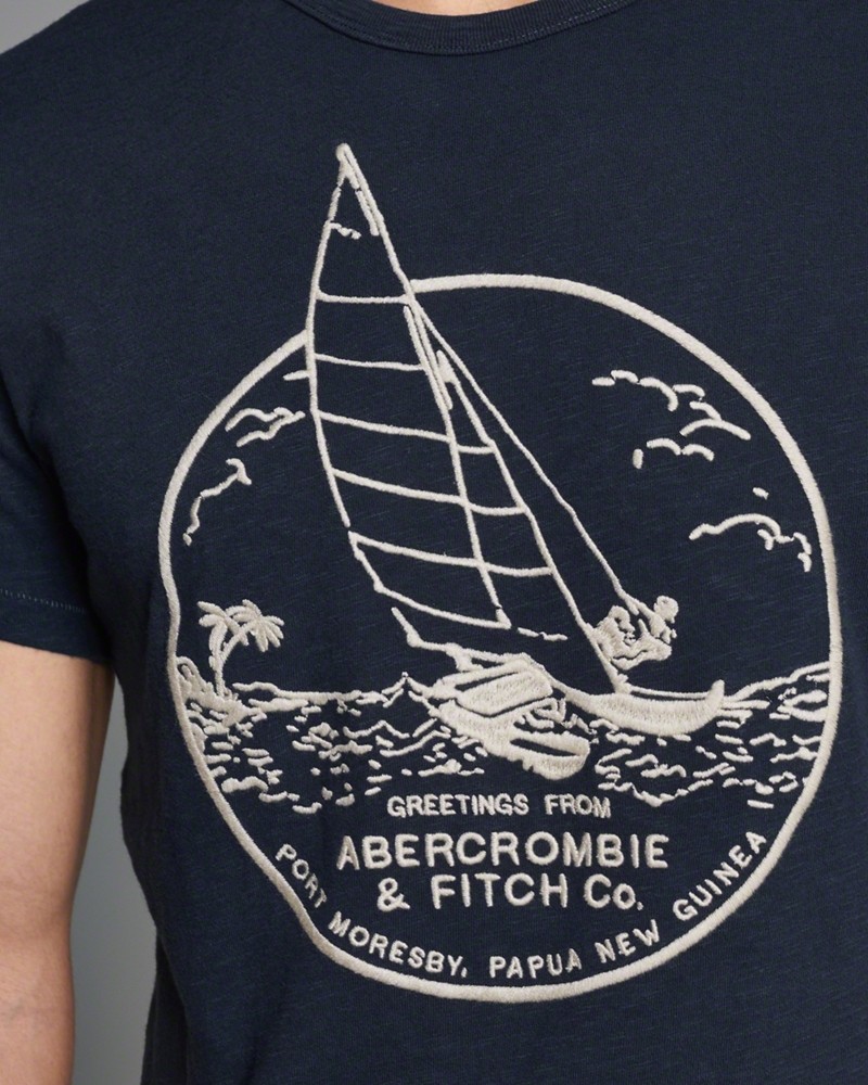 Hình Áo thun nam Abercrombie & Fitch AF-T158 Applique Logo