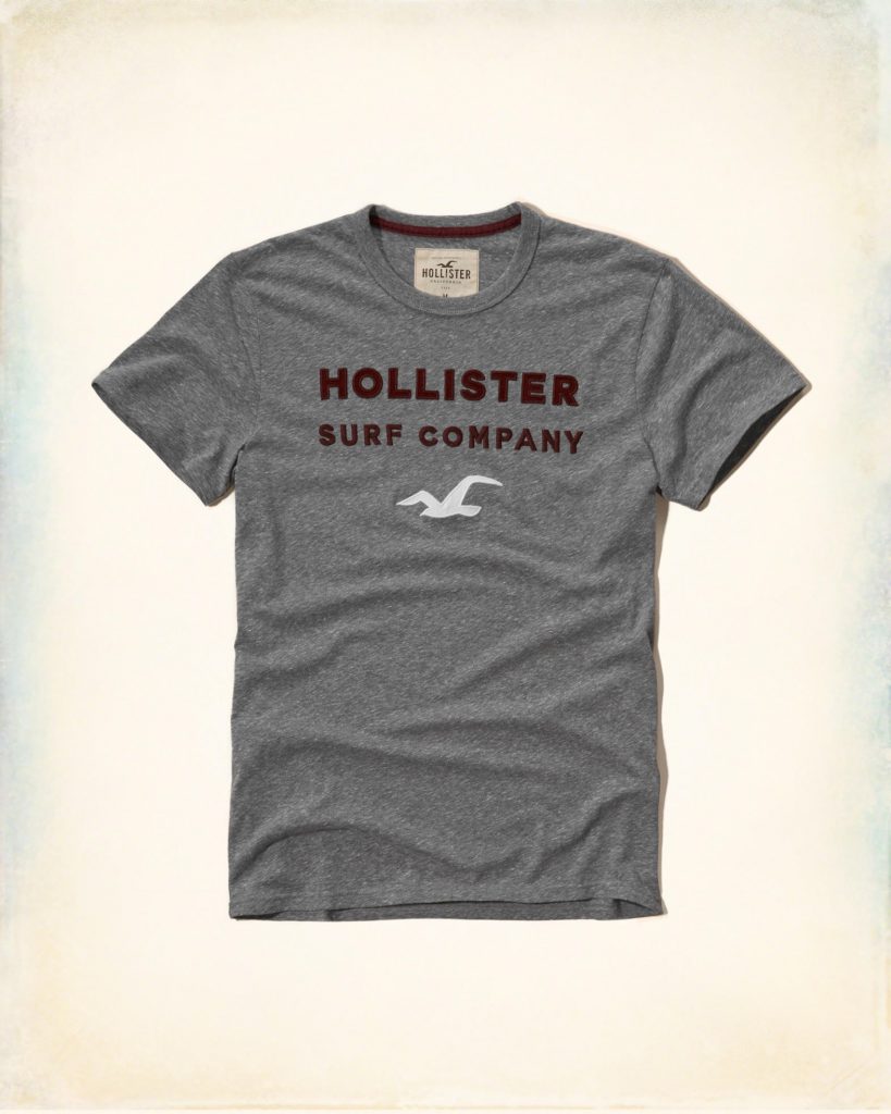 Hình Áo thun nam Hollister HCO-T123 Applique Logo Hình Áo thun nam Hollister HCO-T123 Applique Logo