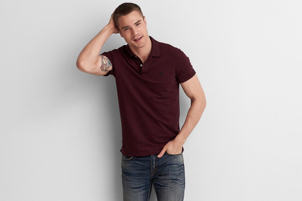 Hình Áo thun nam cổ bẻ American Eagle AE-P03 Icon Polo