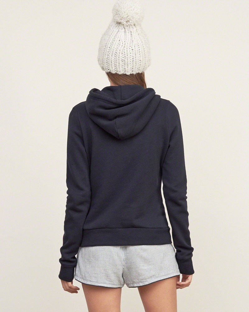 Hình Áo khoác nữ Abercrombie Applique Logo Graphic Hoodie AF-NK10