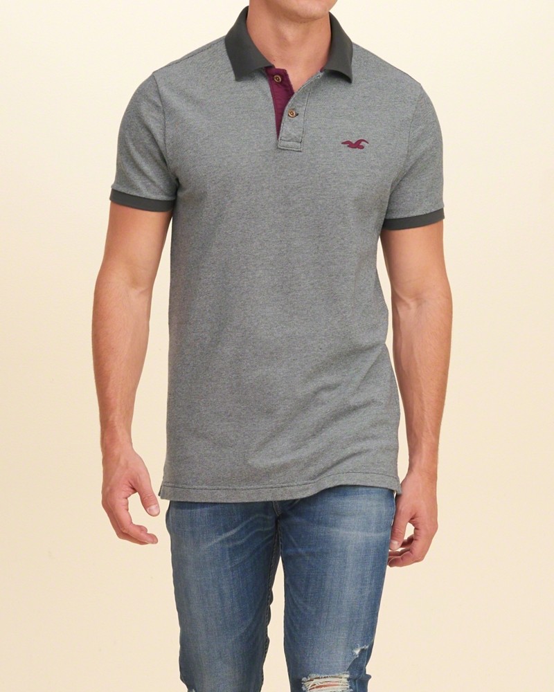Hình Áo thun nam Hollister HCO-P74 Stretch Pique Polo