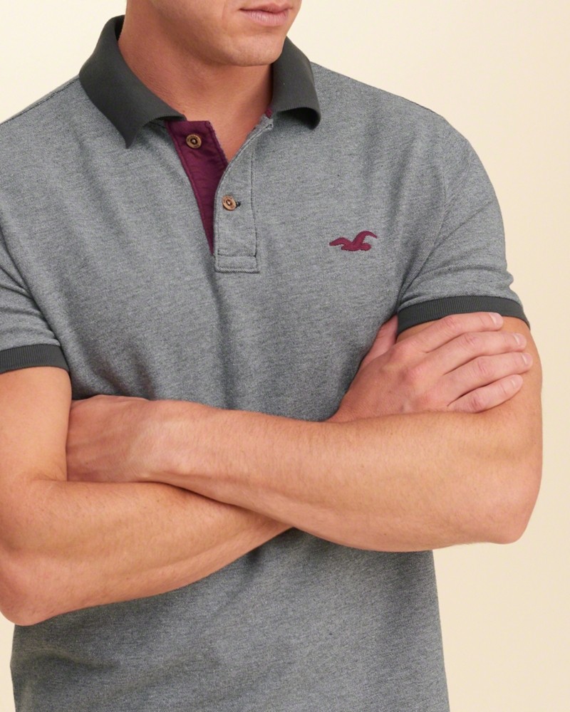 Hình Áo thun nam Hollister HCO-P74 Stretch Pique Polo