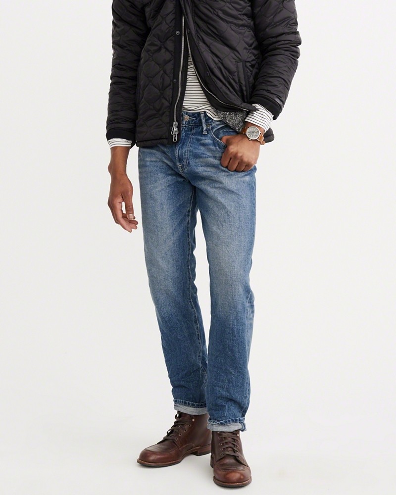 Hình Quần Jean nam Abercrombie & Fitch AF-US-J02 Relaxed Tapered Jeans