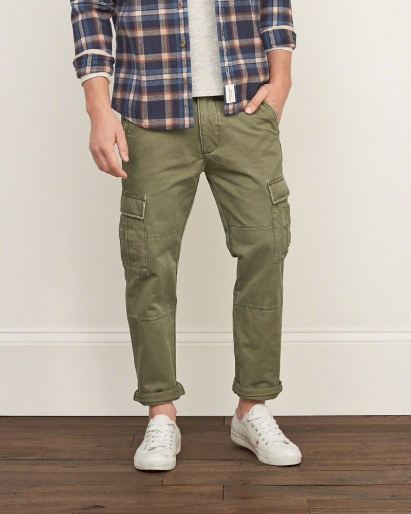 Hình Quần dài nam Abercrombie & Fitch AF-US-Q02 Slim Straight Cargo