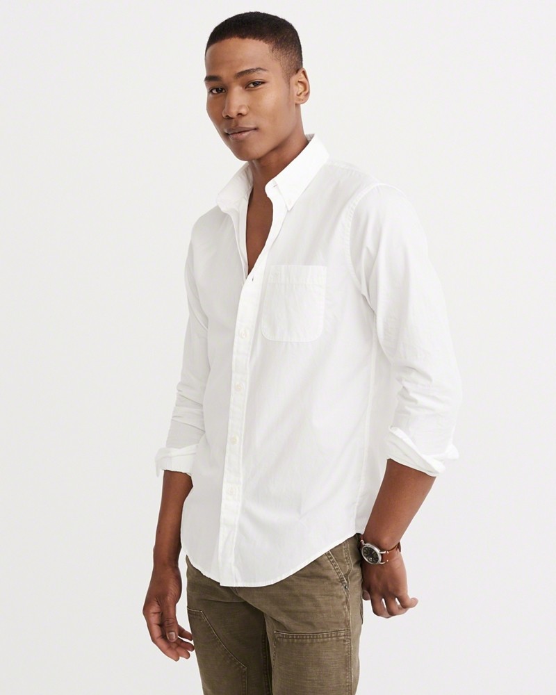 Hình Áo sơmi nam Abercrombie & Fitch AF-US-SM03 Relaxed Fit