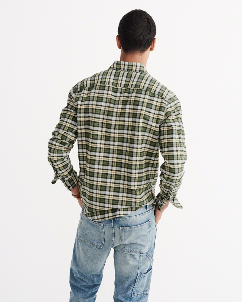 Hình Áo sơmi nam Abercrombie & Fitch AF-US-SM04 Washed Oxford Shirt