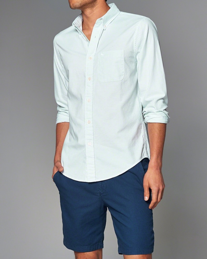 Hình Áo sơmi nam Abercrombie & Fitch AF-US-SM09 Icon Oxford Shirt