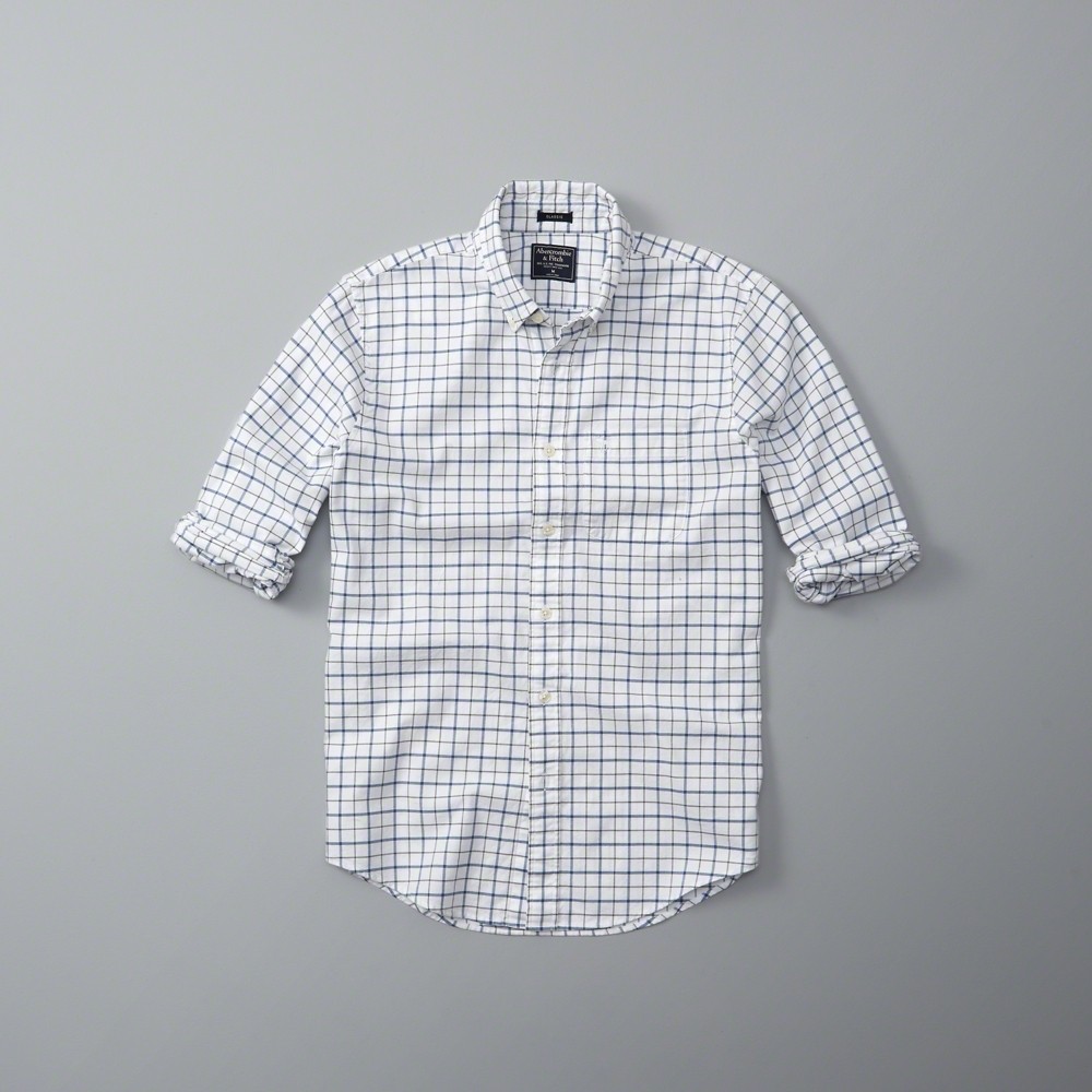 Hình Áo sơmi nam Abercrombie & Fitch AF-US-SM10 Plaid Oxford Shirt