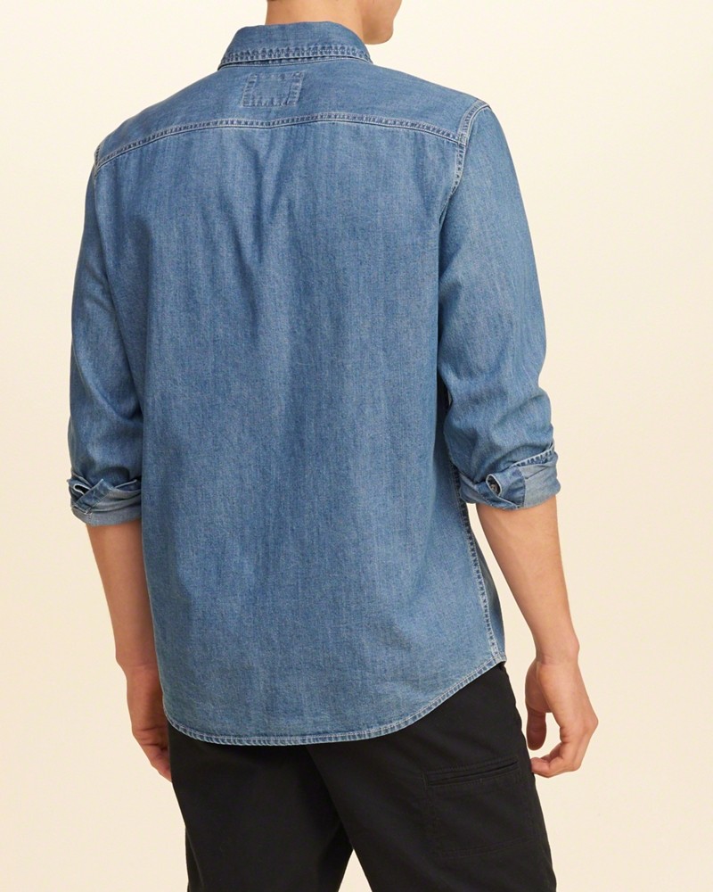 Hình Áo sơmi nam Hollister HCO-US-SM01 Contrast Pocket