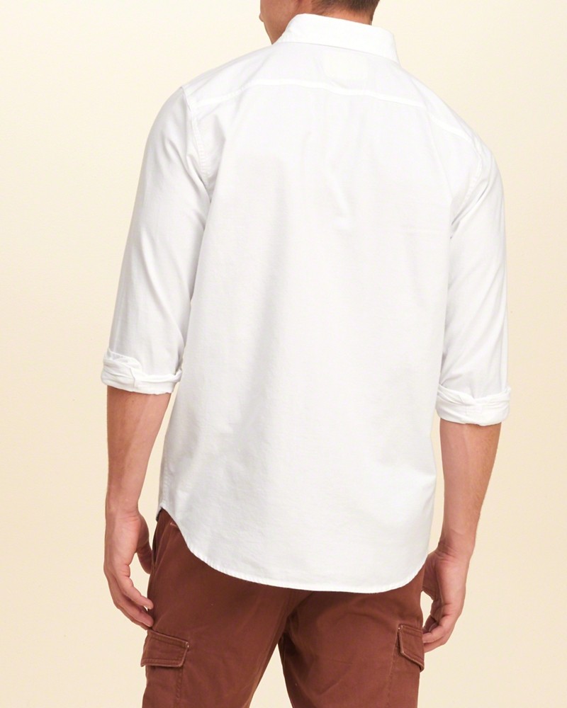 Hình Áo sơmi nam Hollister HCO-US-SM03 Solid Oxford Shirt