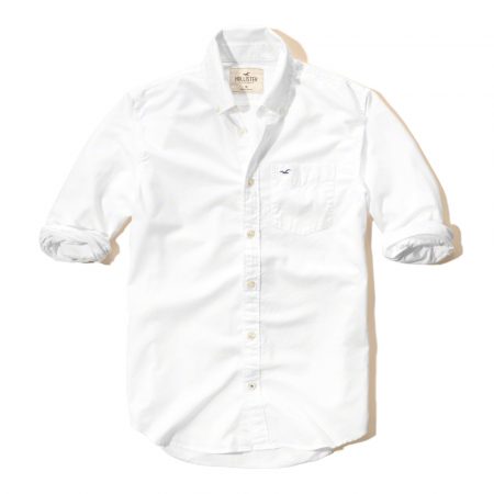 Hình Áo sơmi nam Hollister HCO-US-SM03 Solid Oxford Shirt