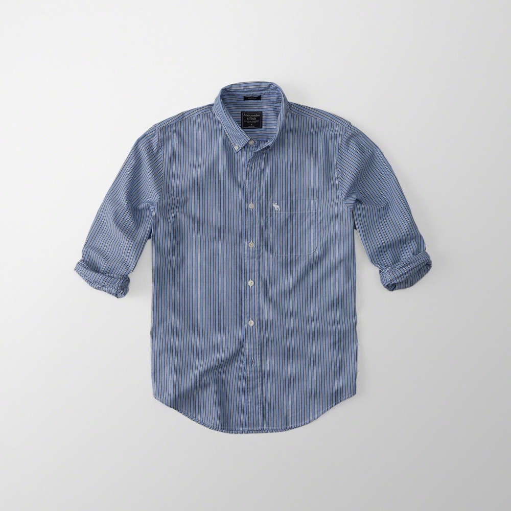 Hình Áo sơmi nam Abercrombie & Fitch AF-US-SM13 Cotton Poplin Shirt