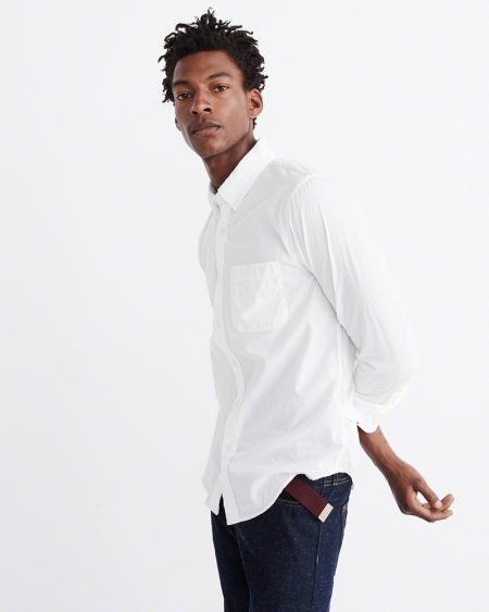 Hình Áo sơmi nam Abercrombie & Fitch AF-US-SM17 Poplin Shirt