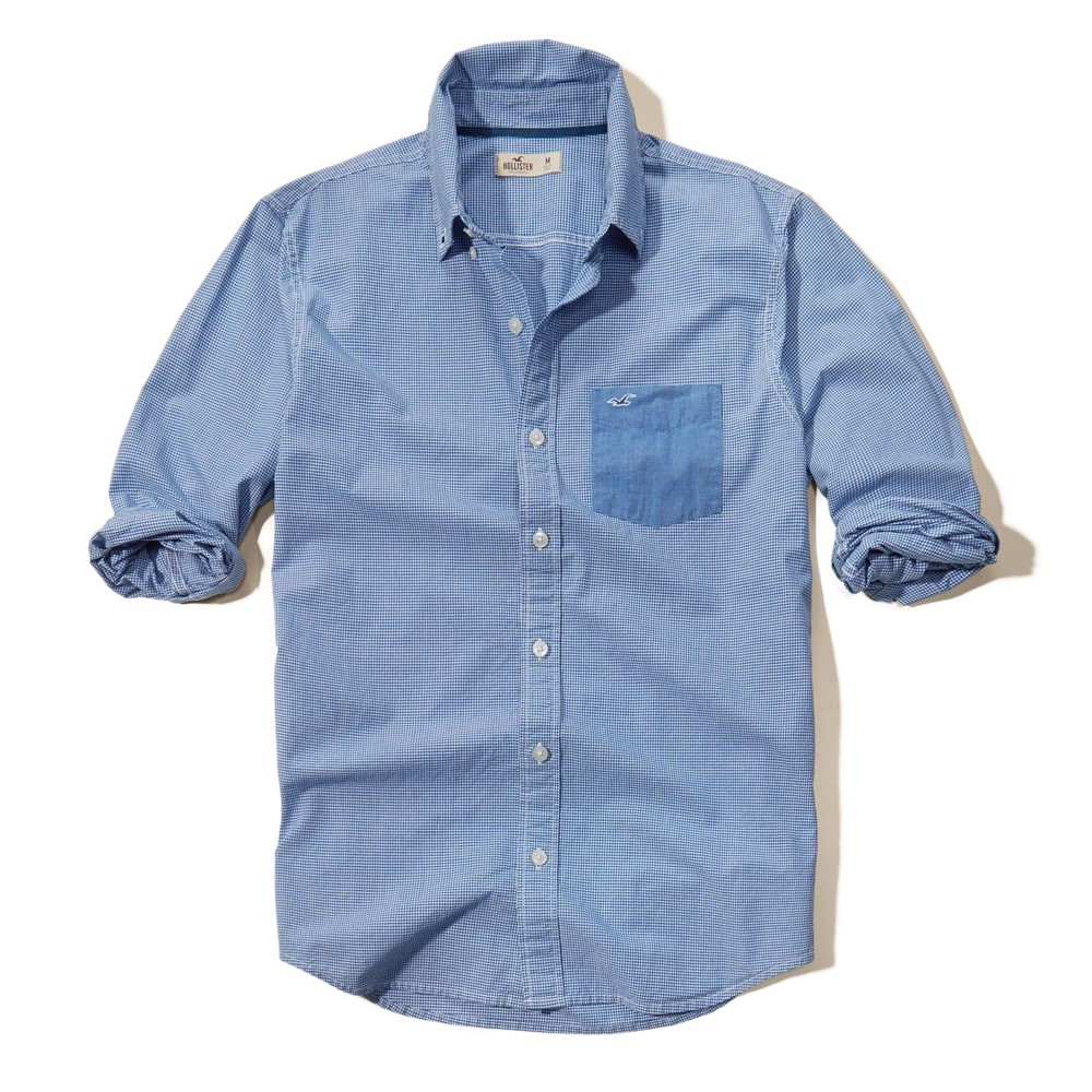 Hình Áo sơmi nam Hollister HCO-US-SM08 Contrast-Pocket