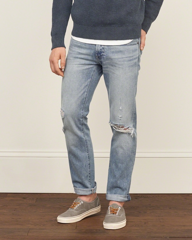 Hình Quần Jean nam Abercrombie & Fitch AF-US-J11 Slim Straight Jeans