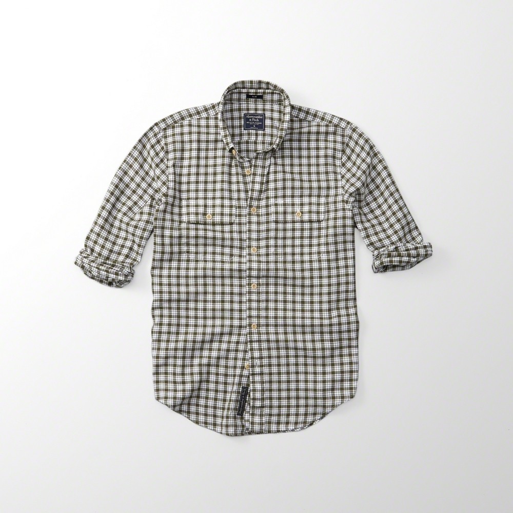 Hình Áo sơmi nam Abercrombie & Fitch AF-US-SM24 Cotton Linen Shirt