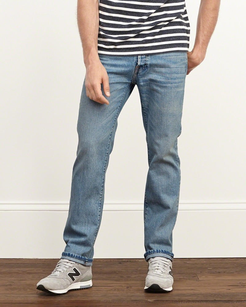 Hình Quần Jean nam Abercrombie & Fitch AF-US-J16 Slim Straight Jeans